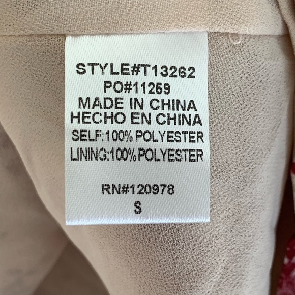 ENTRO Pink Snake Reptile Print V-Neck Blouse Top - Picture 7 of 12